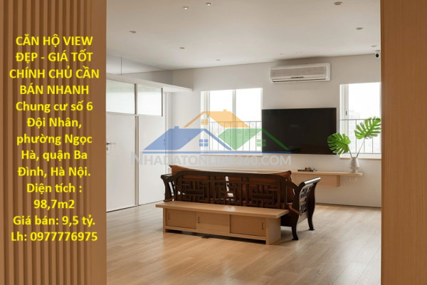 Căn hộ view đẹp - giá tốt chính chủ cần bán nhanh căn hộ...