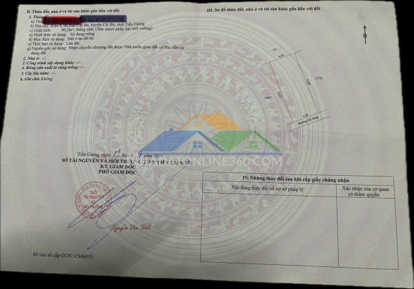 Đất chính chủ - giá tốt cần bán nhanh lô đất vị trí đắc địa tại huyện cái bè tỉnh tiền giang