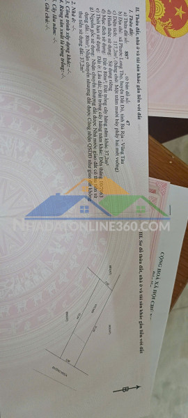 1500mv 320mv thổ cư , 20m mt quản phú tân an đường nhựa 6m