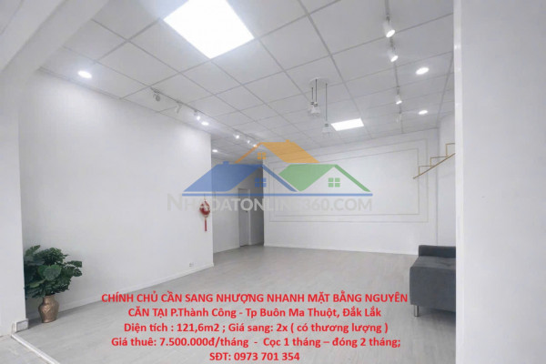 Chính chủ cần sang nhượng nhanh mặt bằng nguyên căn tại...