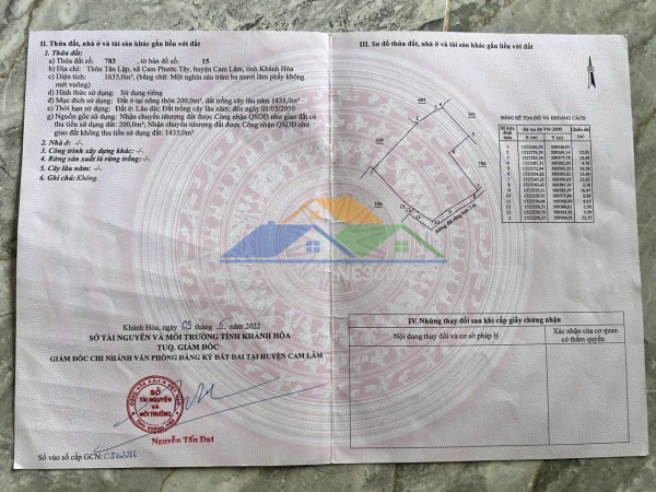 Sở hữu ngay lô đất vị trí đẹp tại tân lập, cam phước...