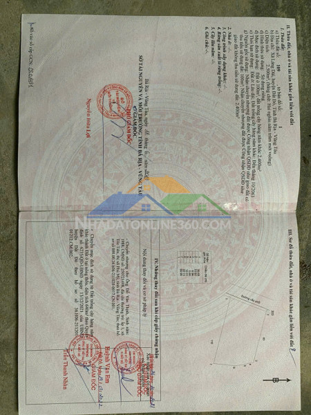 Láng dài xã đất đỏ hcm 2 mt trước sau sẳn 740tc