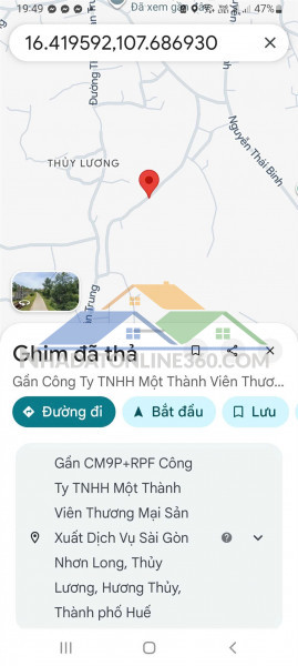 Đất vị trí đẹp – chính chủ cần bán đất tại đường bùi huy bích, phường phú bài, hương thủy, tt. huế.
