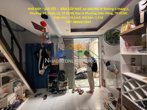 Nhà đẹp – giá tốt –  bán gấp nhà  tại phường 14, quận 10, tp hcm