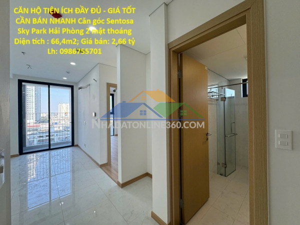 Căn hộ tiện ích đầy đủ - giá tốt cần bán nhanh căn góc sentosa sky park hải phòng 2 mặt thoáng