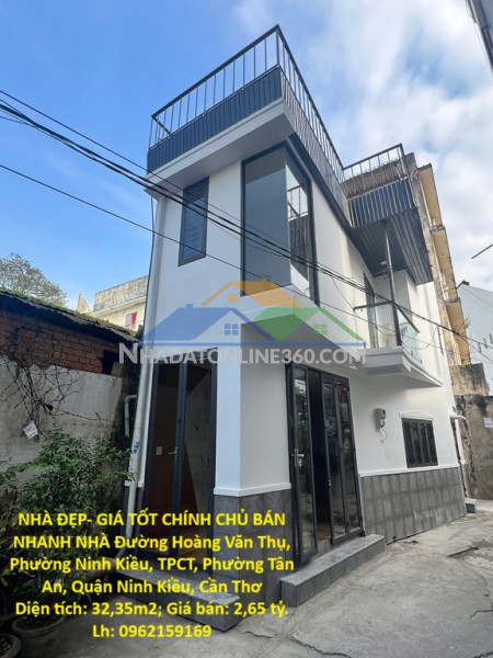 Nhà đẹp- giá tốt chính chủ bán nhanh nhà vị trí trung tâm quận ninh kiều – tp cần thơ