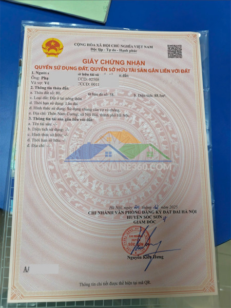 Cần bán bán đất sổ đỏ chính chủ vị trí đắc địa tại thôn nam cương, huyện sóc sơn, hà nội