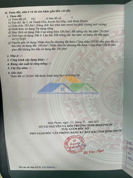 Đất đẹp chính chủ – cần bán tại ấp 3, xã thanh hòa, huyện bù đốp, bình phước