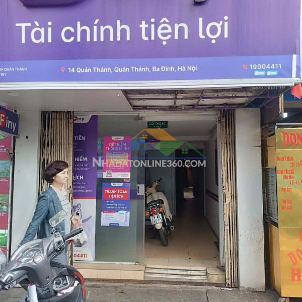 Cho thuê mặt bằng kinh doanh mặt phố số 14 quán thánh - ba đình