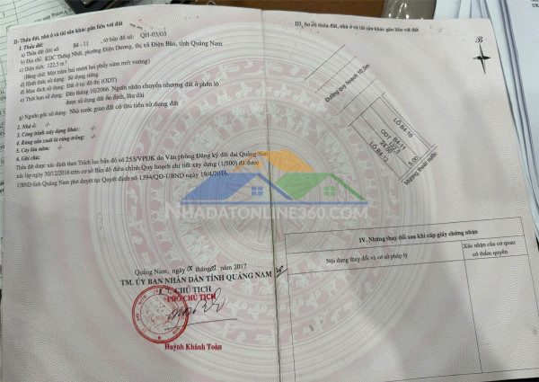 Đất đẹp – giá tốt  – chính chủ cần bán tại coco river garden, phường điện dương, huyện điện bàn