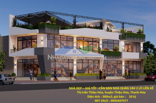 Nhà đẹp – giá tốt –cần bán nhà quán 24h 2 lô liền kề thị...