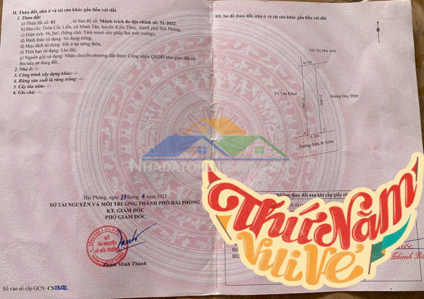 Đất trục thôn trung tâm xã minh tân giá hơn 2 tỷ zalo 0567 222 555