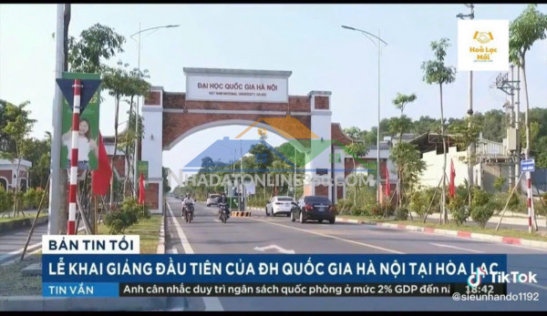 Lô đất 100m2 full thổ sẵn sổ gần đại học quốc gia, chợ hòa lạc