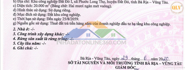 Bán 3 lô đất liền kề  KCN Đất Đỏ, Bà Rịa - Vũng Tàu