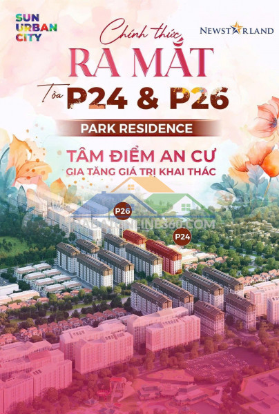 Chính thức mở bán toà p24 & p26 – park residence  sun urban city