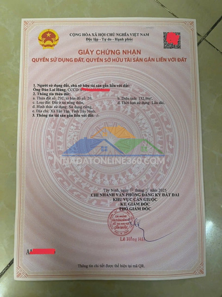 Hot hot – chính chủ cần bán lô đất đẹp tại đường đt. 830, xã tân tập, huyện cần giuộc, long an.