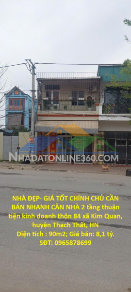 Nhà đẹp- giá tốt chính chủ cần bán nhanh căn nhà 2 tầng thuận tiện kinh doanh huyện thạch thất, hn