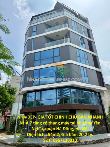 Nhà đẹp- giá tốt chính chủ bán nhanh nhà 7 tầng có thang máy tại quận hà đông, hà nội