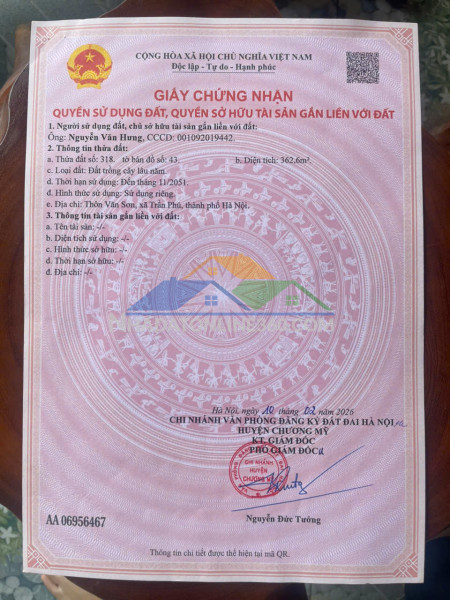 Chính chủ bán đất văn sơn – trần phú, hà nội