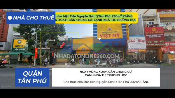 Cho thuê nhà mặt tiền ngay chợ tân hương q.tân phú 72m², 18triệu