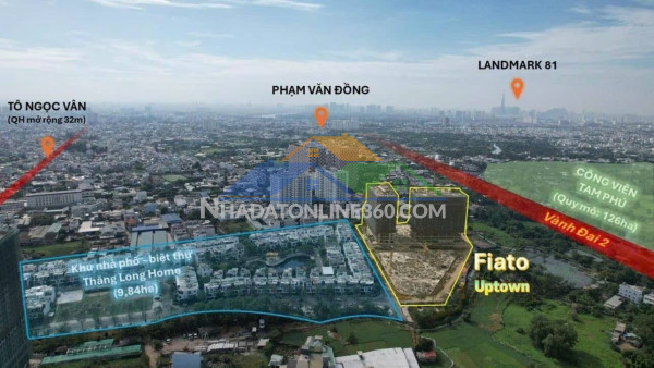 Chỉ 62tr/m2 shophouse  fiato uptown cuộc sống đỉnh cao ngay trung tâm thủ đức