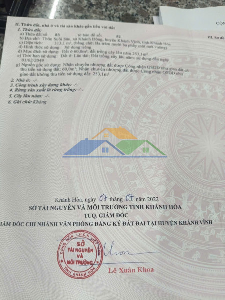 Đất đẹp– giá tốt  – chính chủ cần bán nhanh đất tại xã khánh đông, khánh vĩnh, khánh hòa