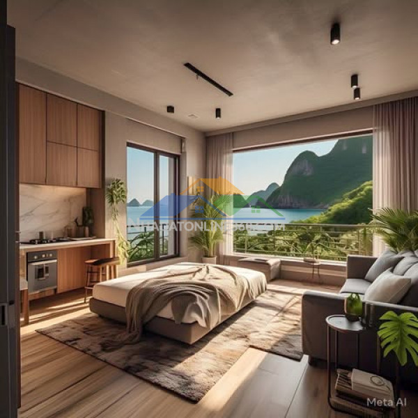 Độc quyền căn studio ngay vịnh biển dự án sun island cát bà 1.88 tỷ, full đồ nội thất