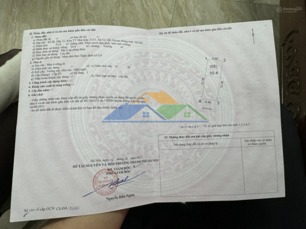 Bán 55.4m2 đất z153 đông anh - đường ô tô tránh