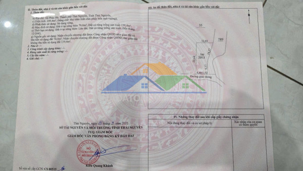 Bán đất vị trí đẹp, sổ đỏ chính chủ phường quyết thắng, tp thái nguyên