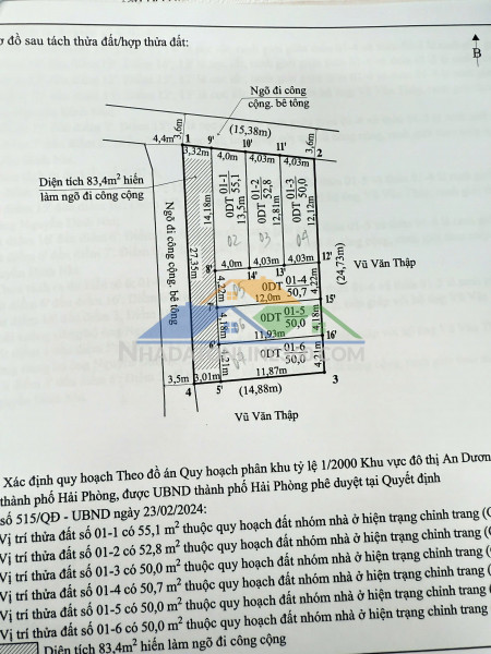 Cần bán 3 lô liền đường 4m tự lập, đặng cương - giá 1,9x tỷ