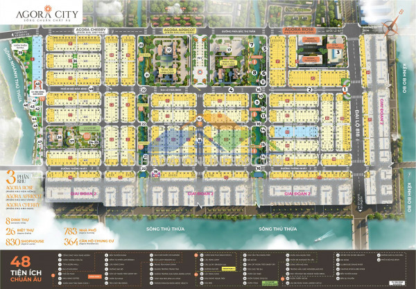 Cần bán đất 2 mặt tiền tỉnh lộ 818 tiện kinh doanh buôn bán tại agora city - kđt thương mại hàng chính thủ thừa