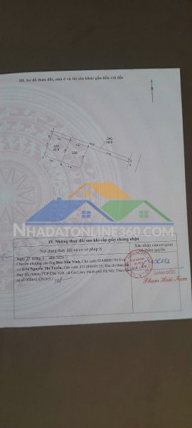 Cần bán 43.8 m2 đất trâu quỳ - gia lâm, giá 5.55 tỷ, lh 0985865658