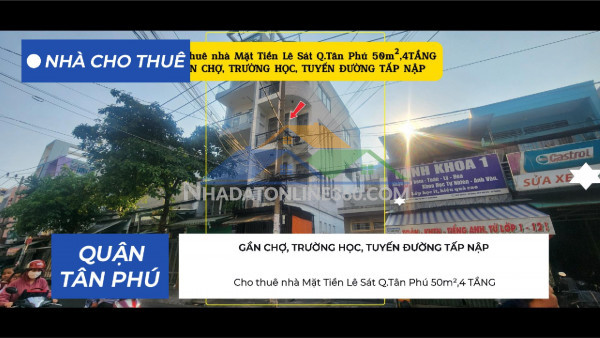 Cho thuê nhà mặt tiền bờ bao tân thắng q.tân phú 400m²,ngang 12.5m, cạnh aeon