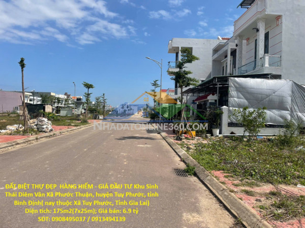 Đất biệt thự đẹp  hàng hiếm - giá đầu tư khu sinh thái diêm vân xã phước thuận, tuy phước, bình định