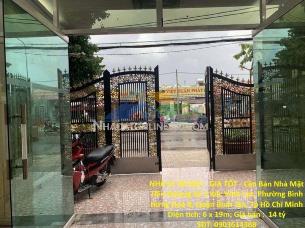 Nhà vị trí đẹp - giá tốt - cần bán nhà mặt tiền đường số 1 kdc vĩnh lộc, bình tân, tp hồ chí minh