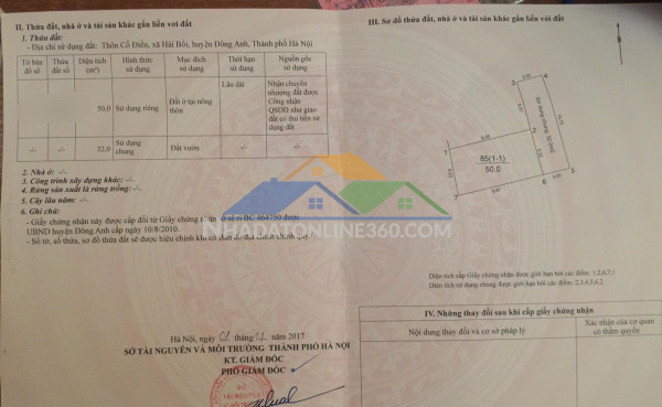 Bán đất cổ điển hải bối – đông anh – gần cầu thăng long – ô tô vào đất – 50m – giá hơn 5 tỷ