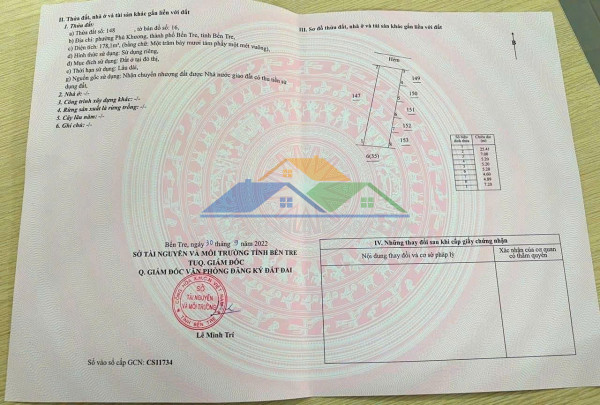 Đất đẹp - giá tốt - bán gấp lô đất tiềm năng tại phường phú khương, tp bến tre( hẻm cfe 999)