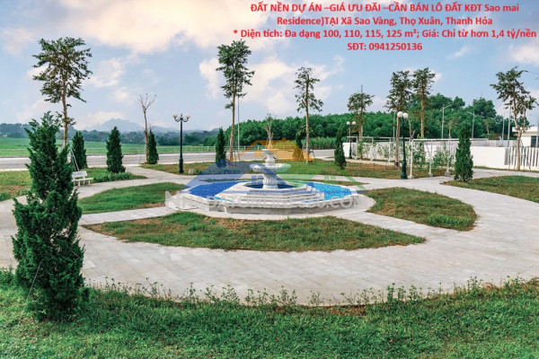 Đất nền dự án –giá ưu đãi –cần bán lô đất kđt sao mai residence)tại xã sao vàng, thọ xuân, thanh hóa