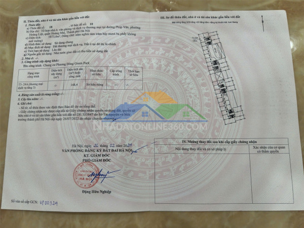 Cắt lỗ sâu – bán gấp văn phòng 148.4m2  chung cư phương đông – gía chỉ  nhỉnh 50tr/m2(hiếm khu vực)