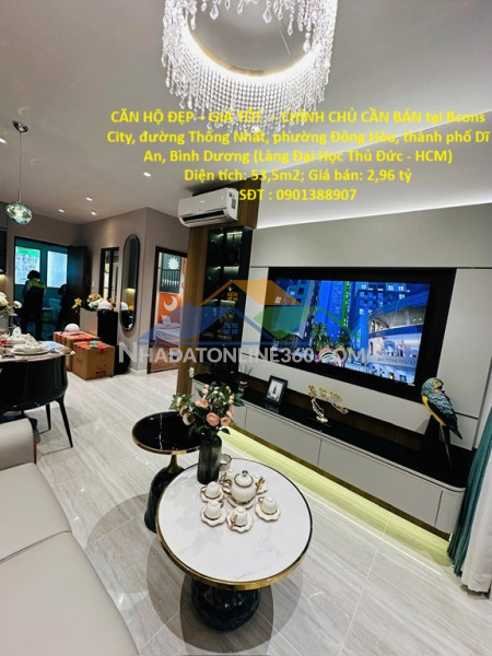 Căn hộ đẹp – giá tốt  – chính chủ cần bán tại bcons city, đường thống nhất, phường đông hòa