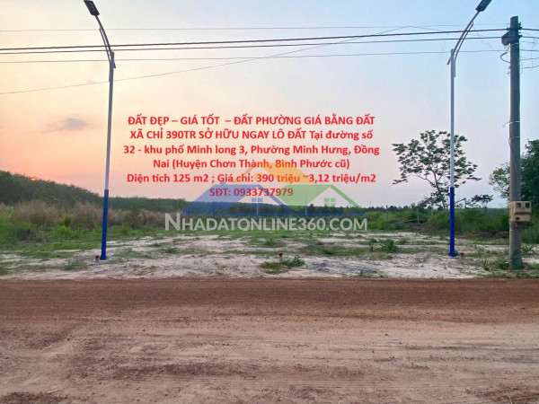 Đất đẹp – giá tốt  – đất phường giá bằng đất xã chỉ 390tr sở hữu ngay lô đất tại  minh hưng
