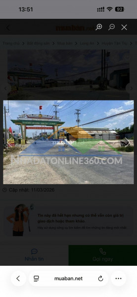 Bán đất mặt tiền đường dt833 giá 10,5tỷ(còn thương lượng), 1862,92m2(962.9m2 đất thổ cư).