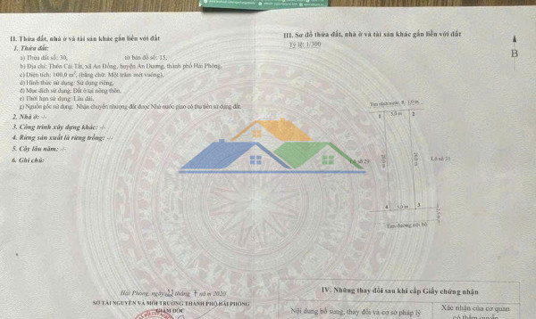 Đất 100m2 đường 5m cái tắt, an đồng, an dương - giá chỉ: 3,x tỷ