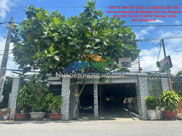 Đầu tư sinh lời - chính chủ bán nhà mặt tiền đường hương lộ 9, xã tân bình, vĩnh cửu, đồng nai