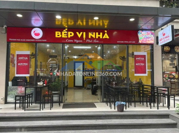 Chuyến nhượng gấp quán ăn vị trí đắc địa tại s2.02 vinhomes ocean park - đang kinh doanh ổn định