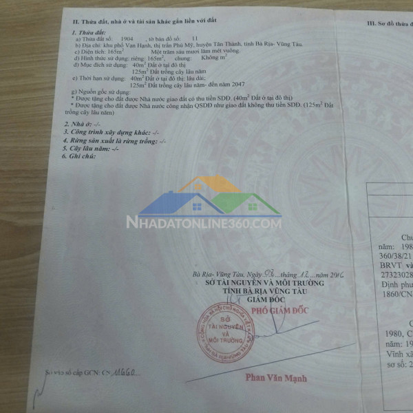 Chính chủ cần bán nhanh lô đất khu phố vạn hạnh , đường tuệ tĩnh, phường phú mỹ, hcm