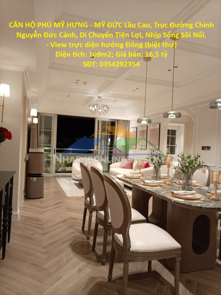 Căn hộ phú mỹ hưng - mỹ đức lầu cao, trục đường chính...