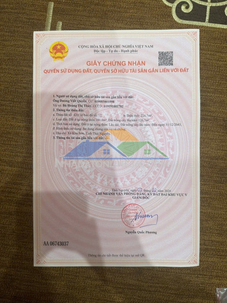 Nhà đẹp giá tốt – cần bán đất mặt tiền vành đai 5 – xã tân đức, phú bình, thái nguyên