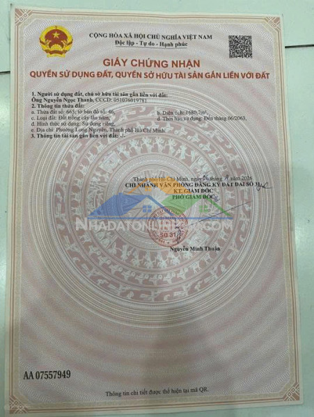 Bán đất 1.680m² tại ấp bà phái, long nguyên, bàu bàng – giá 1,5 tỷ, gần kcn, thích hợp đầu tư sinh lời