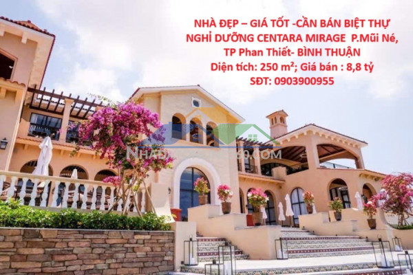 Nhà đẹp – giá tốt -cần bán biệt thự nghỉ dưỡng centara mirage  p.mũi né, tp phan thiết- bình thuận
